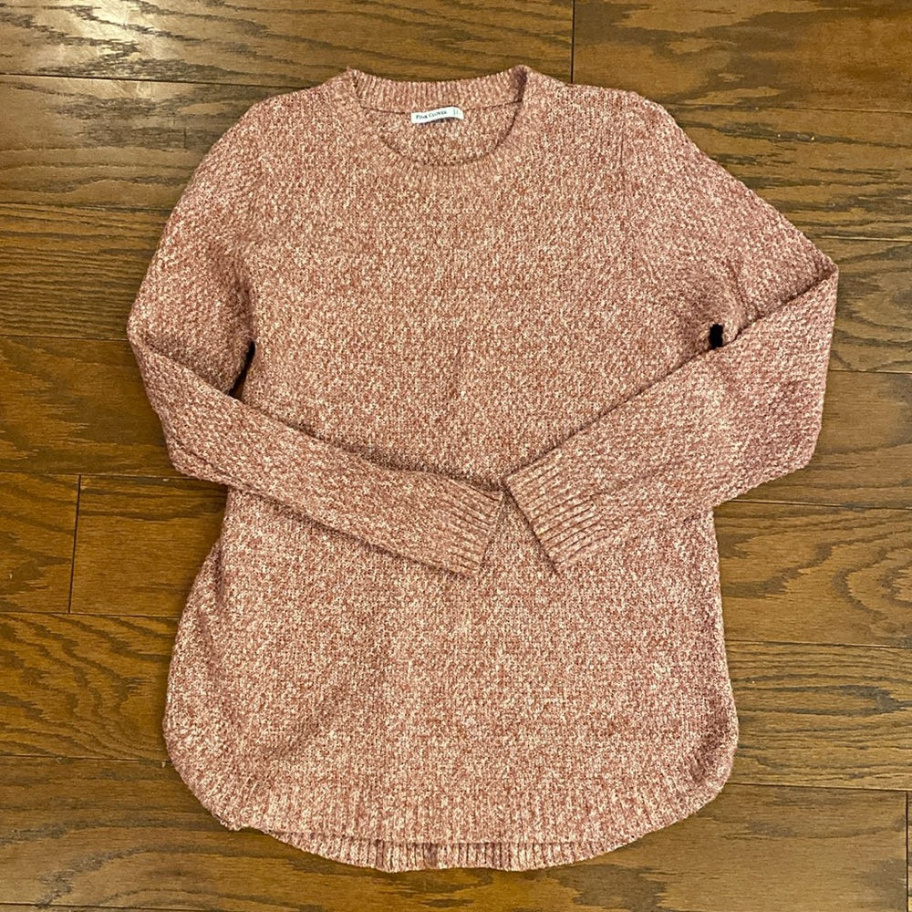 Pink Clover knit heather red sweater